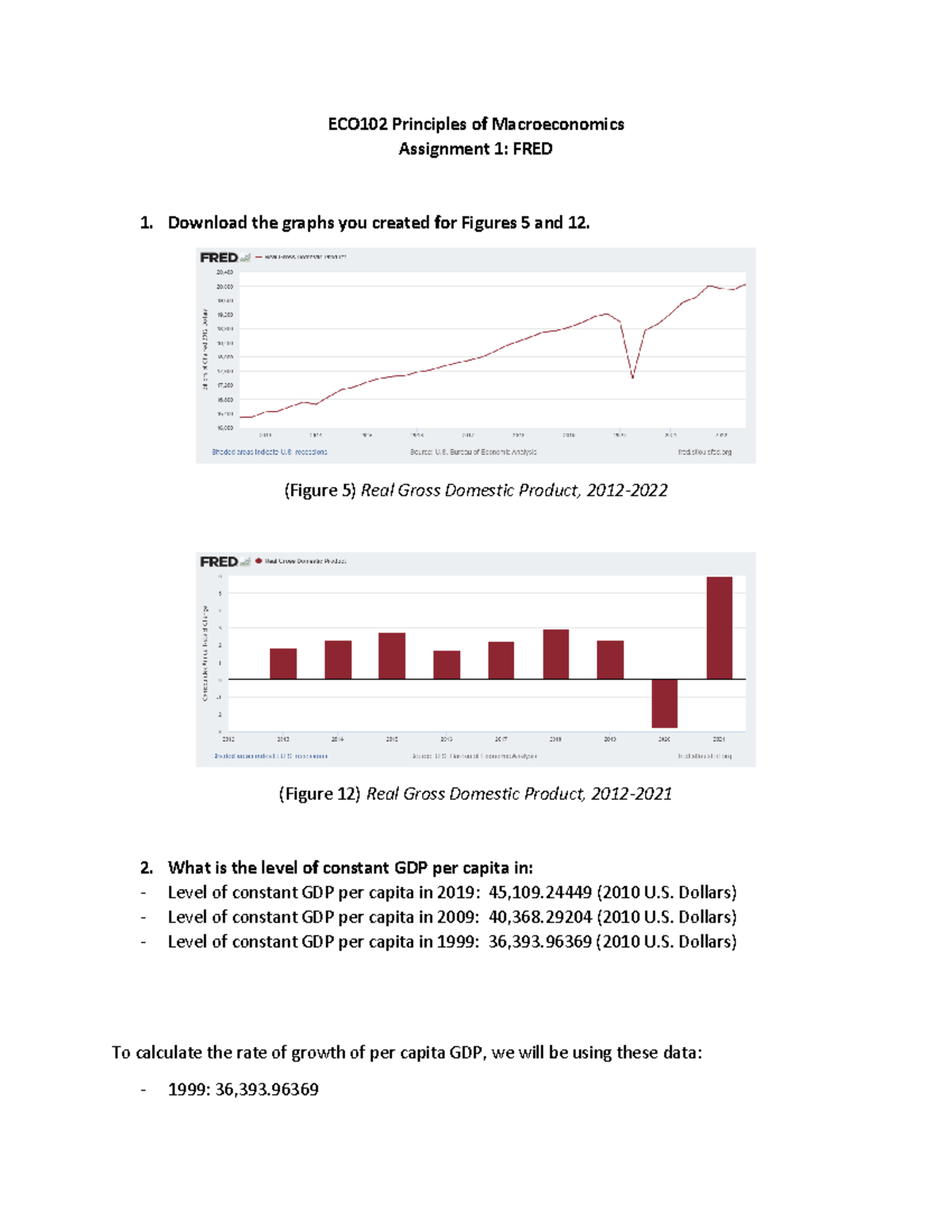 macroeconomics assignment 1