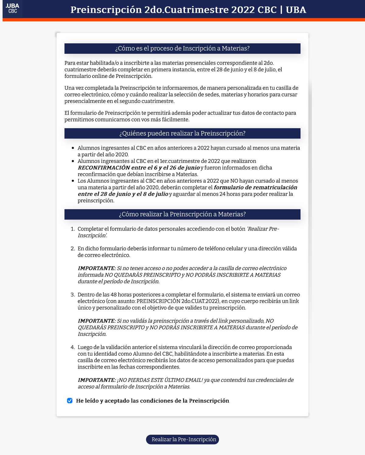 UBA CBC - Segundo Cuatrimestre 2022 - || ¿Cómo es el proceso de ...