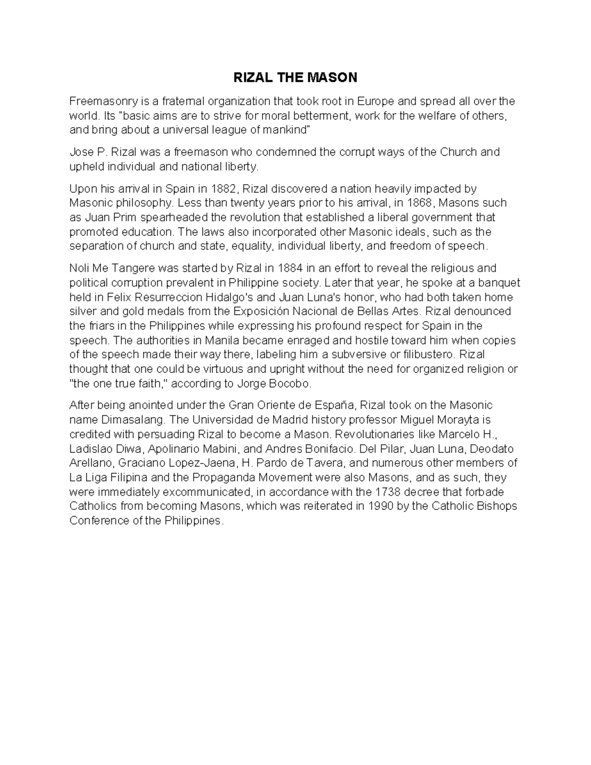 Rizal And Masonry RIZAL THE MASON Freemasonry Is A Fraternal Organization  That Took Root Insexiezpix Web Porn