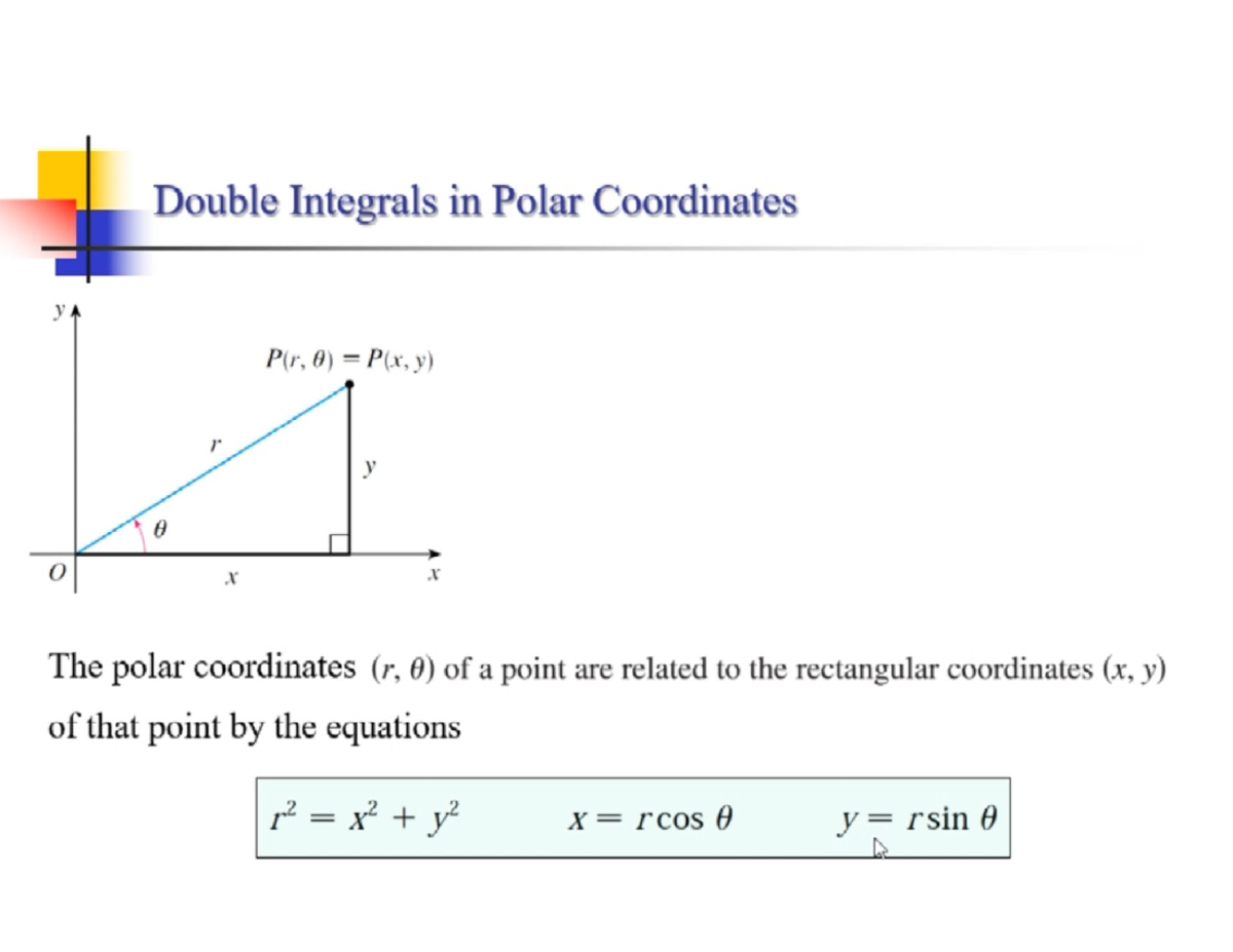 6 Double Integrals in Polar Coordinates - MATH 2015 - Studocu