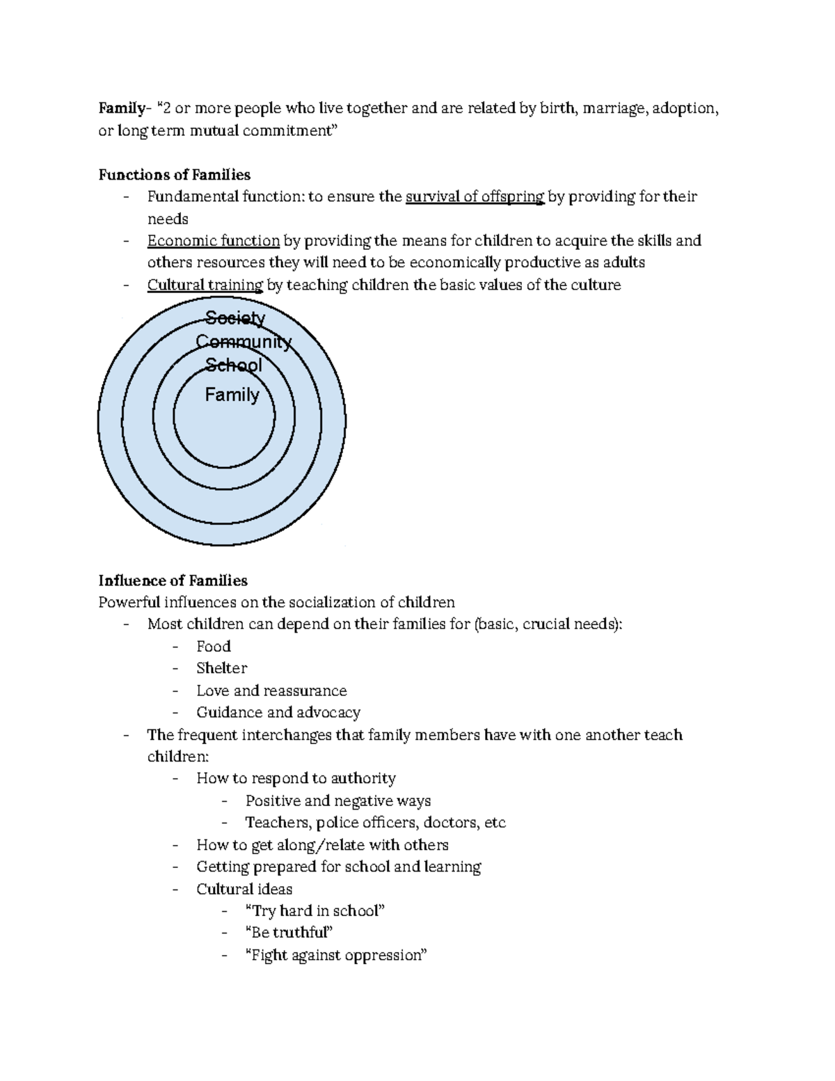 Family Functions and Structures - Family- “2 or more people who live ...