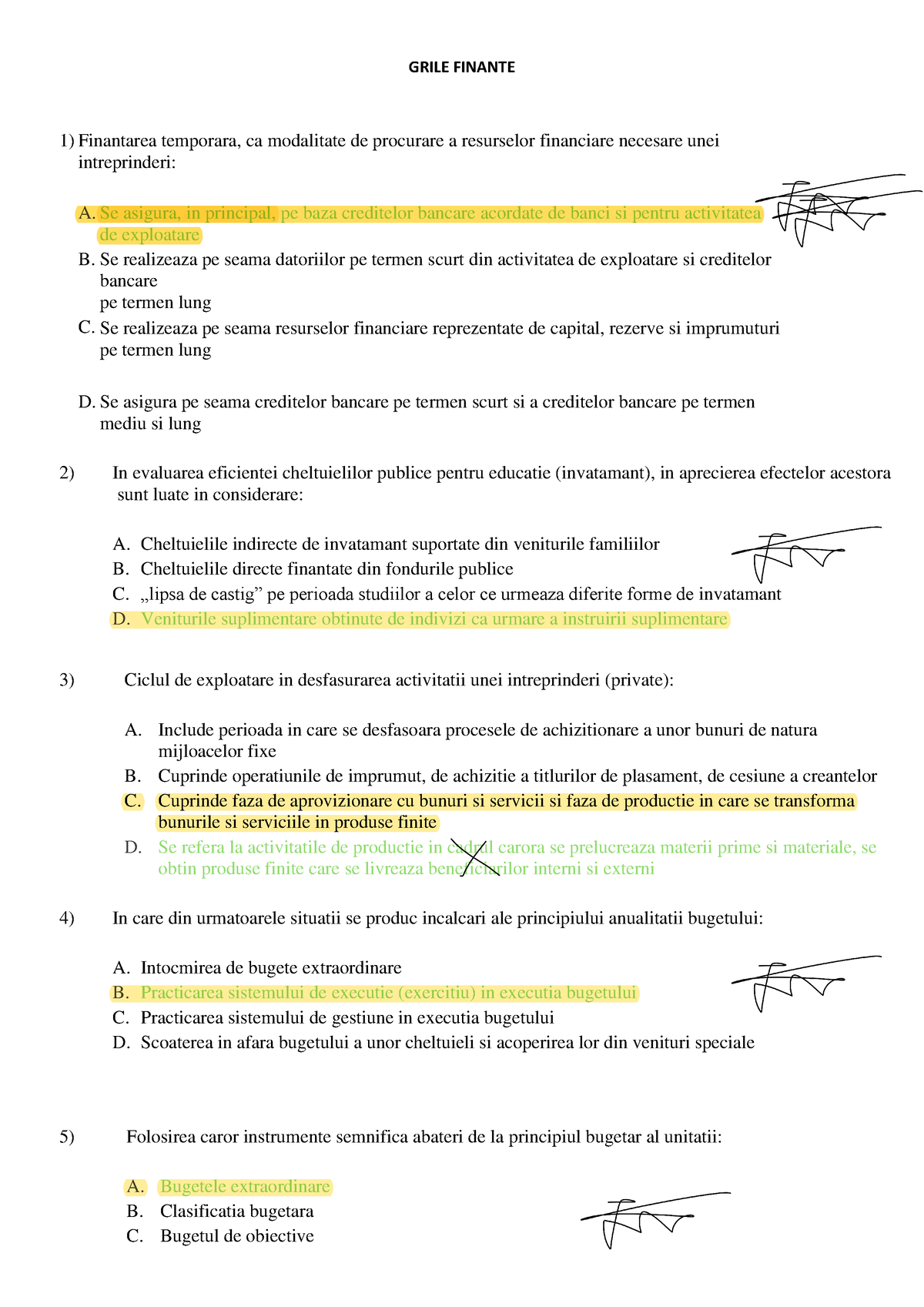 XGrile Finante X - GRILE FINANTE Finantarea Temporara, Ca Modalitate De ...