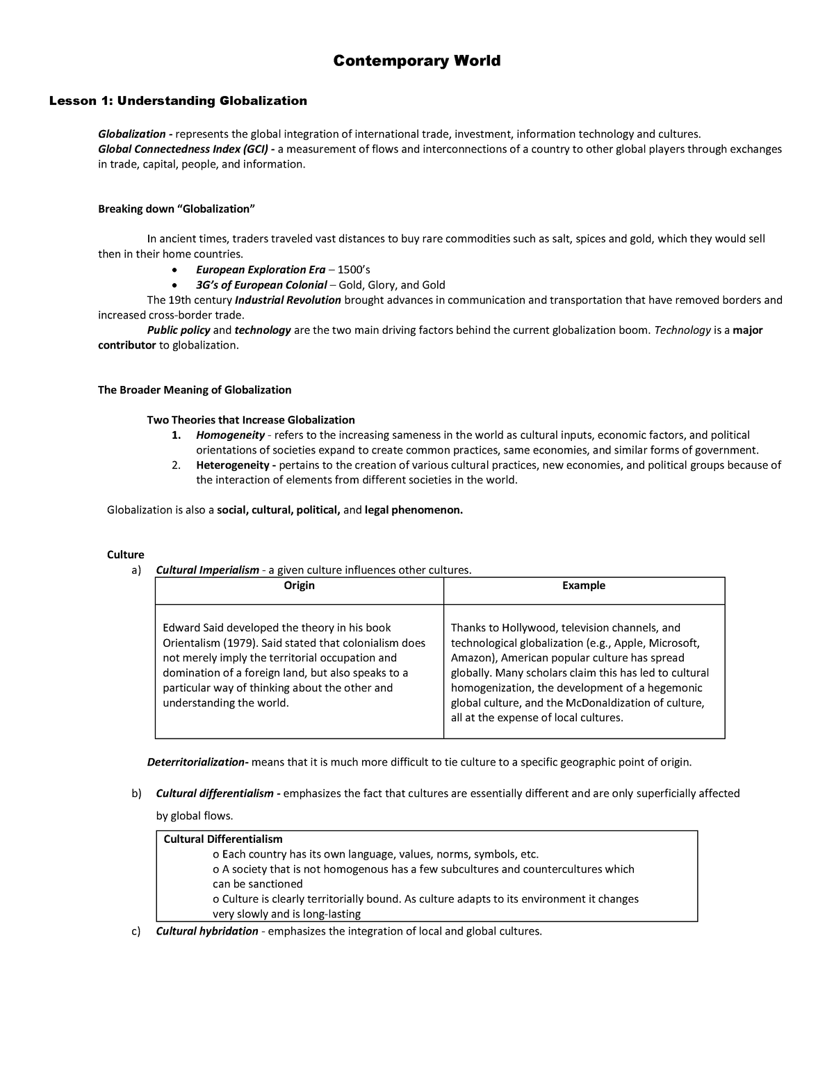 Contemporary-World - Practice test for contemporary world ...