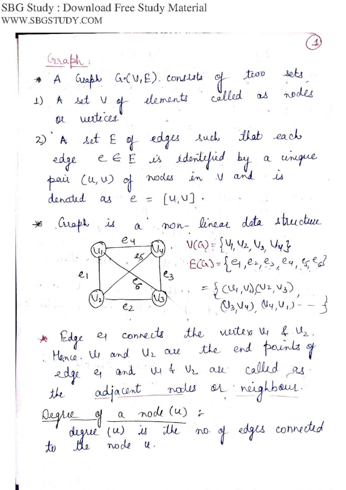 Data structure graph notes - Computer Science Engineering - Studocu