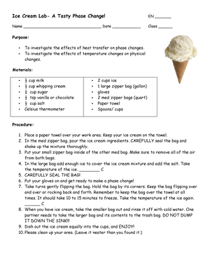 Freeze 3 - Ice cream phase change - 2002-03 MASTER TEACHER NANCY N ...