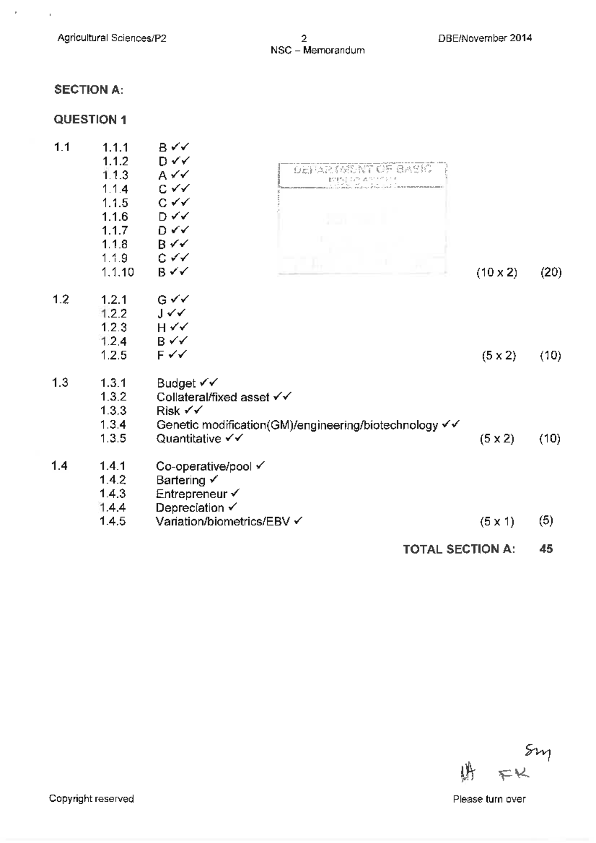 Agri Sciences-P2-memo - Agricultural 2 2014 NSC Memorandum SECTION A ...
