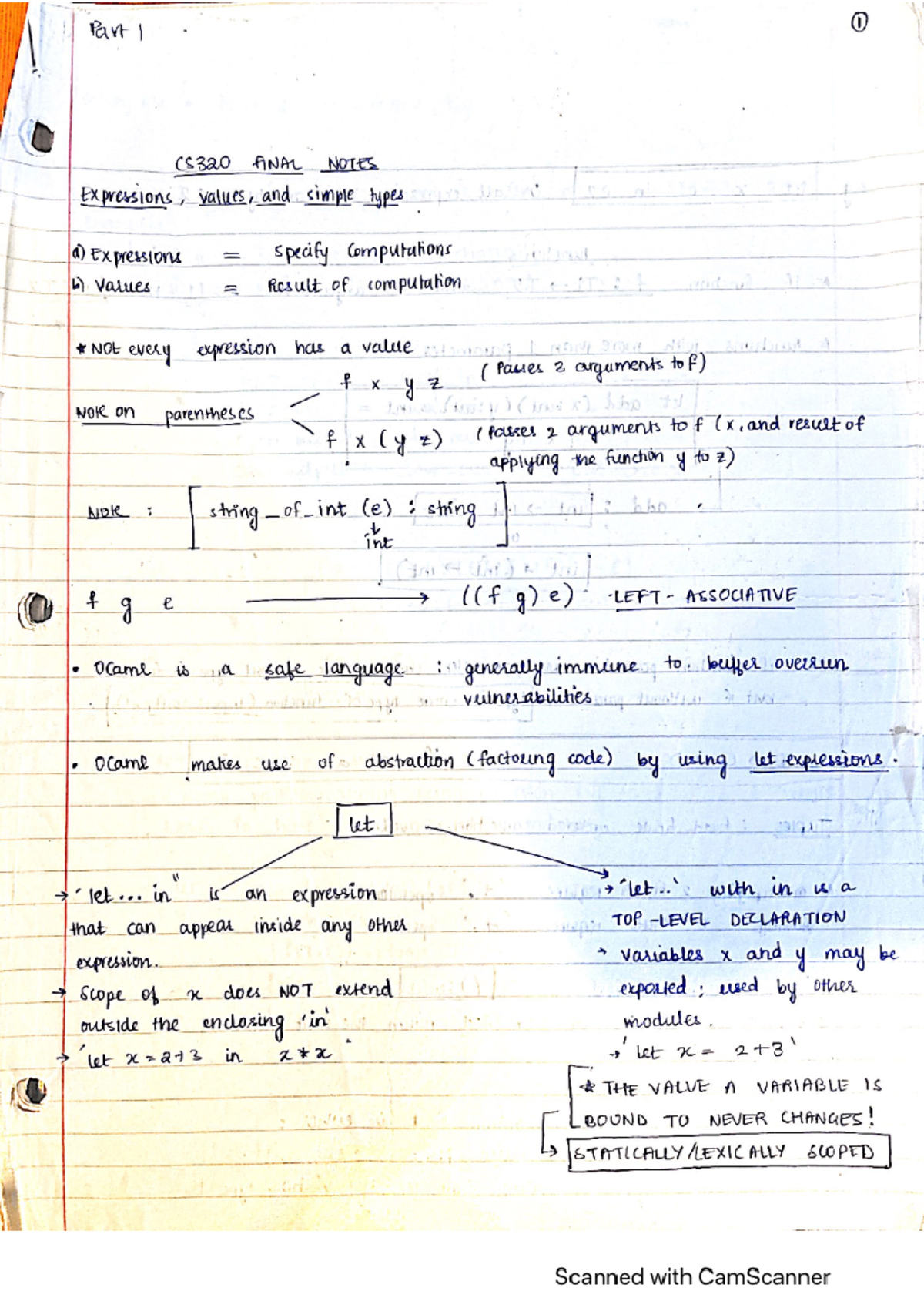 CS320 study guide - Concepts involved in the design of programming ...