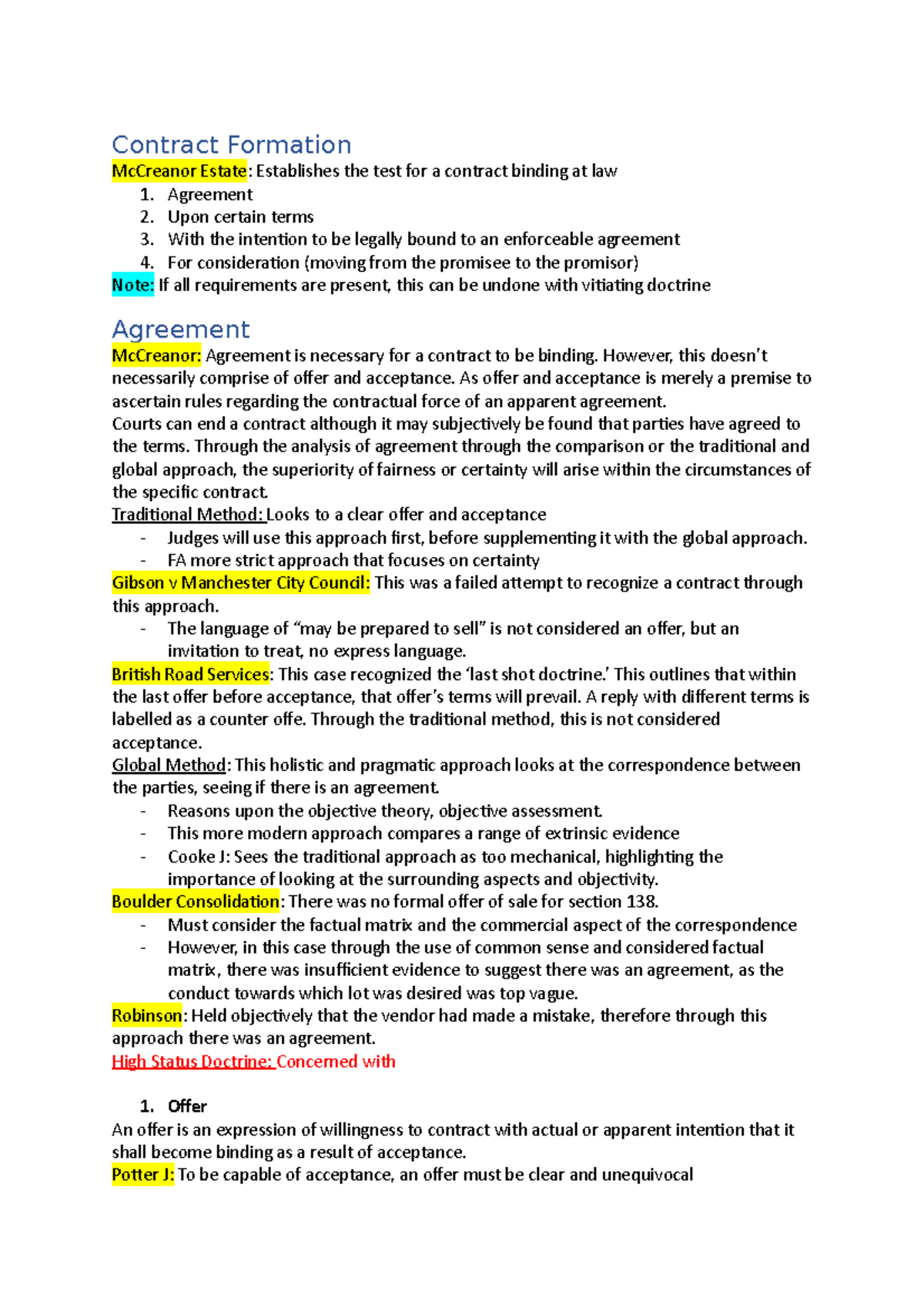 Contract Exam Supplement Contract Law University of Otago Studocu Contract Exam Supplement Contract Law University of Otago Studocu