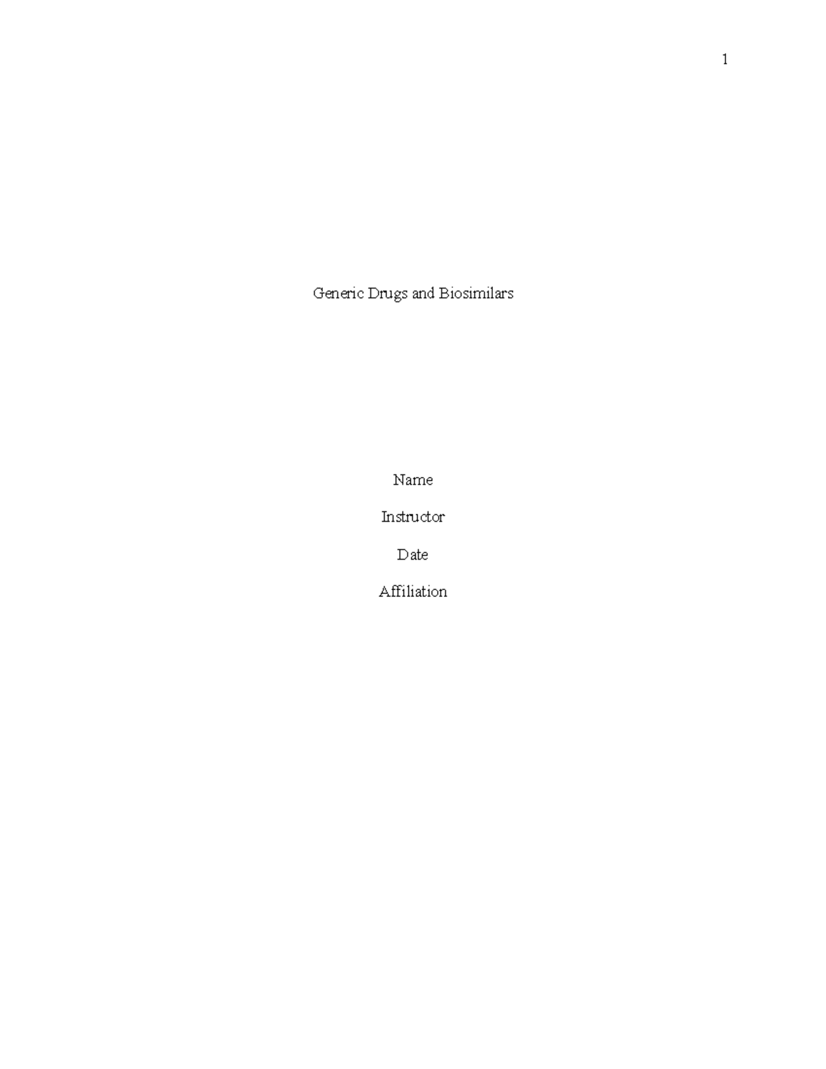 Generic Drugs and Biosimilars - Generic Drugs and Biosimilars Name ...
