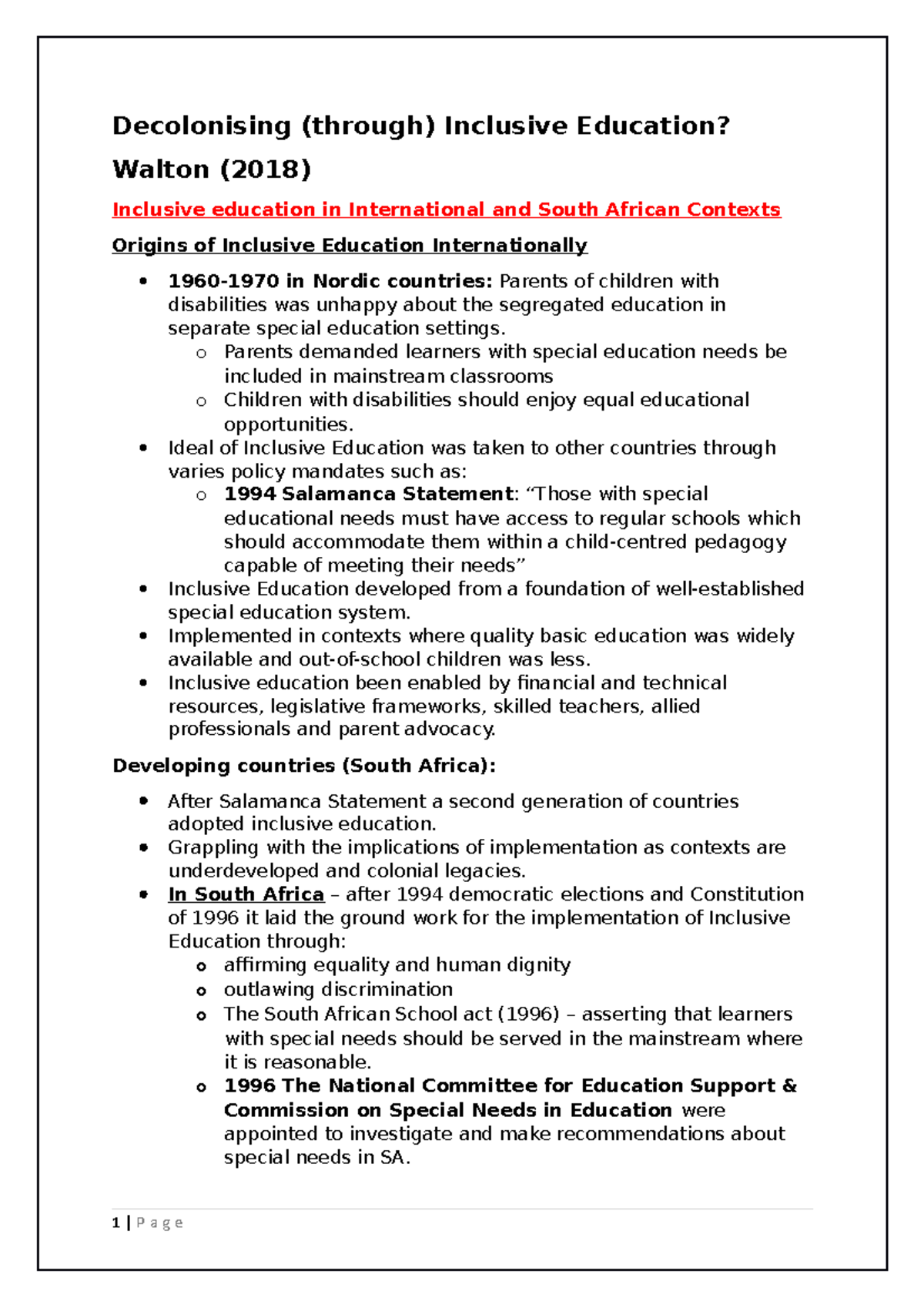 Decolonising - Summary Of An Academic Article - Decolonising (through ...