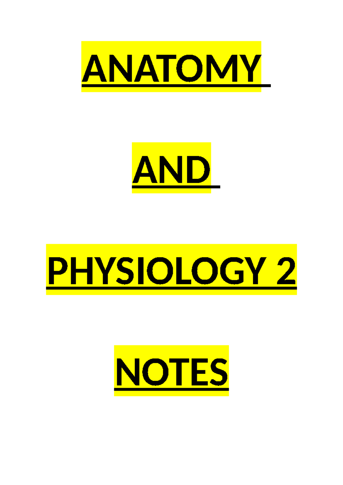 Anatomy - ANATOMY AND PHYSIOLOGY 2 NOTES LECTURE 1: Cardiovascular ...