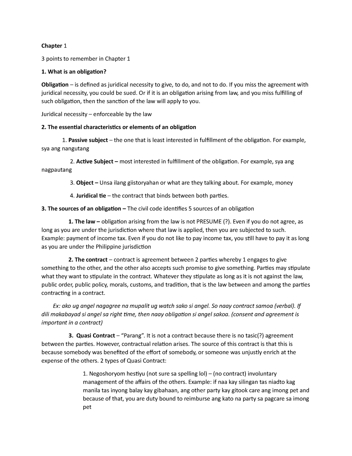 Oblicon - Chapter 1 3 Points To Remember In Chapter 1 What Is An ...