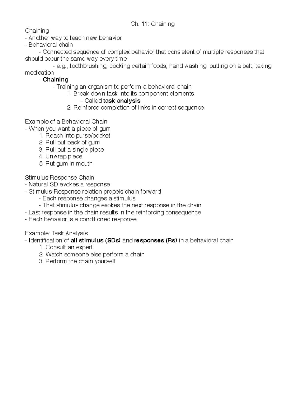 P171-Ch11 - Lecture notes 6 - Ch. 11: Chaining Chaining Another way to ...