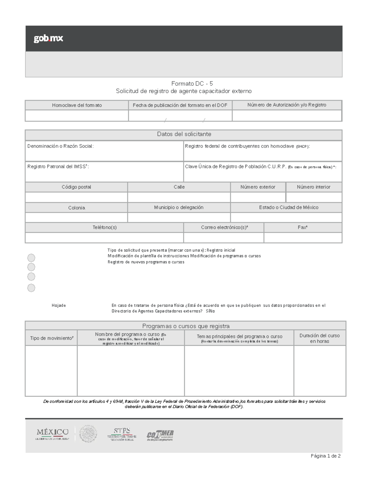 Formato DC 5 - Dc5 para la elaboracion de documentos administrativos ...