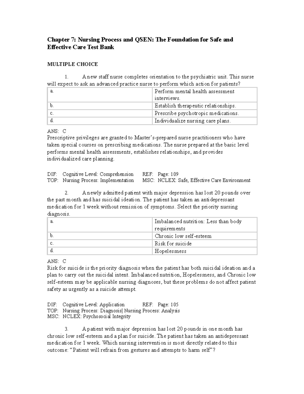 Chapter 7 Nursing Process And QSEN The Foundation For Safe And ...