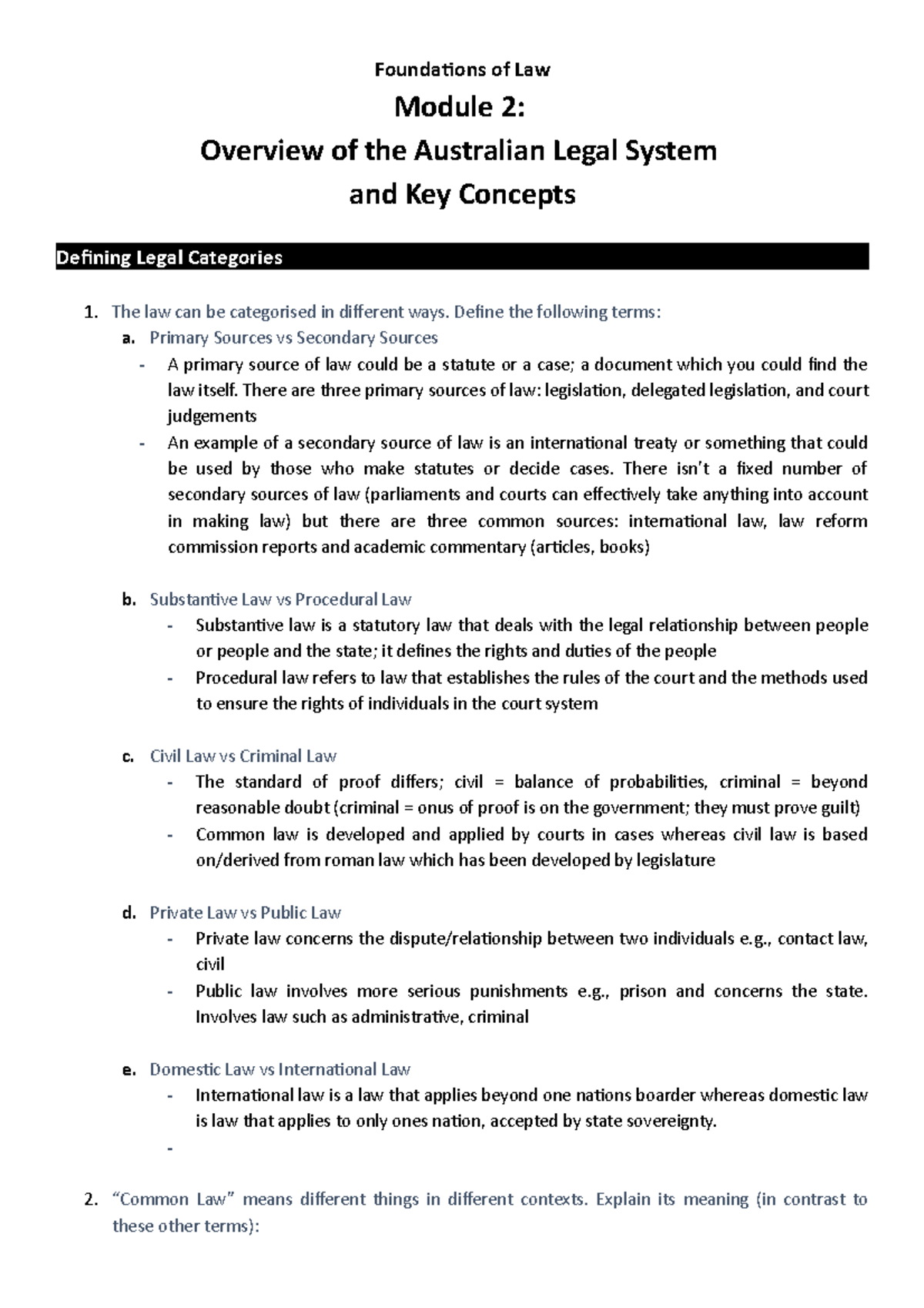 coursework legal definition