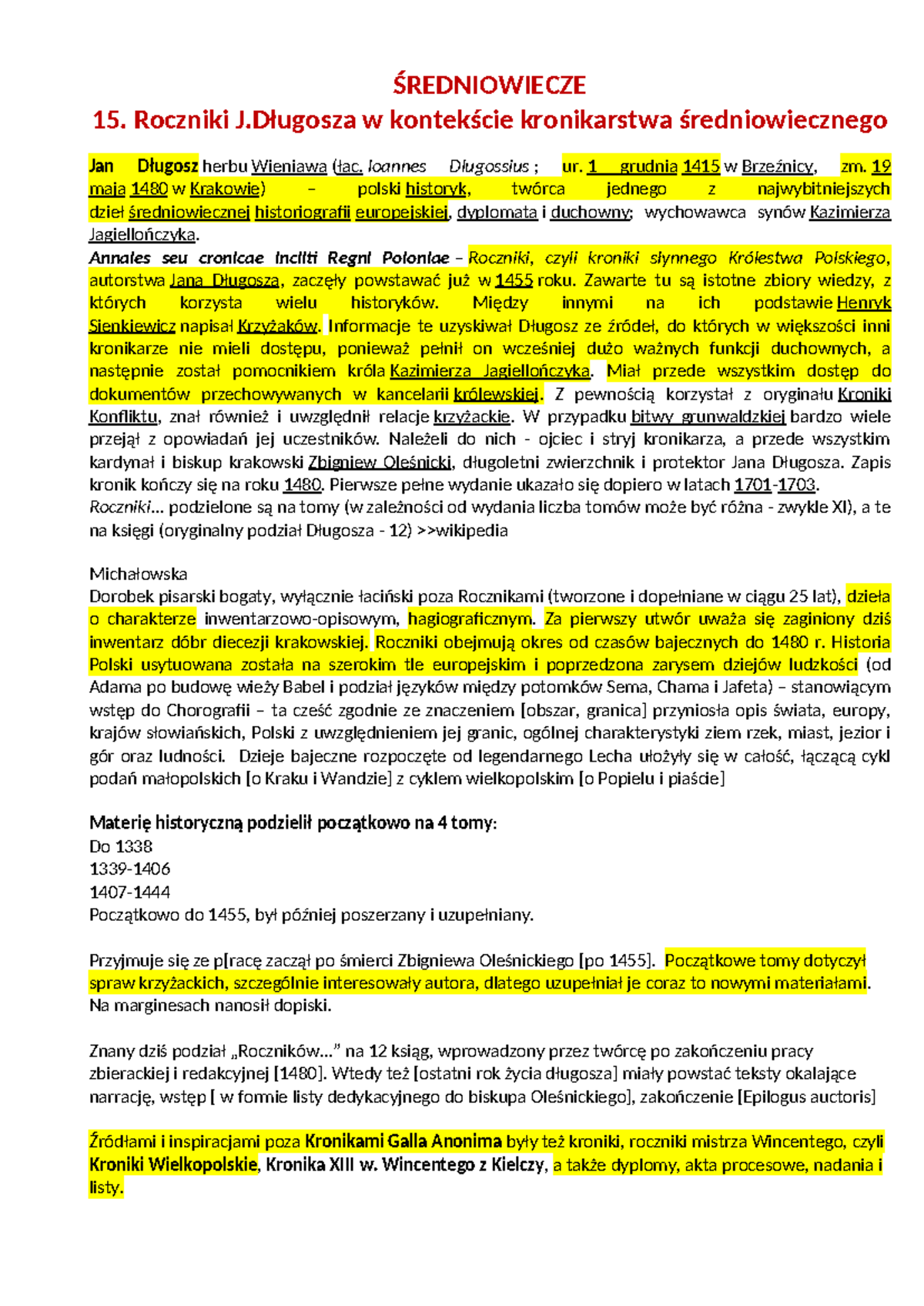 7. Roczniki J.D Ugosza W Kontekscie Kronikarstwa Sredniow ...