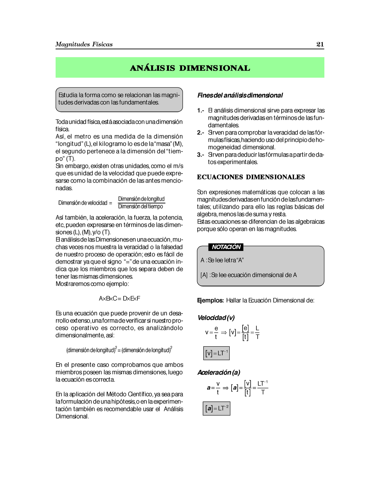 03 Magnitudes Fisicas I Formulas Studocu