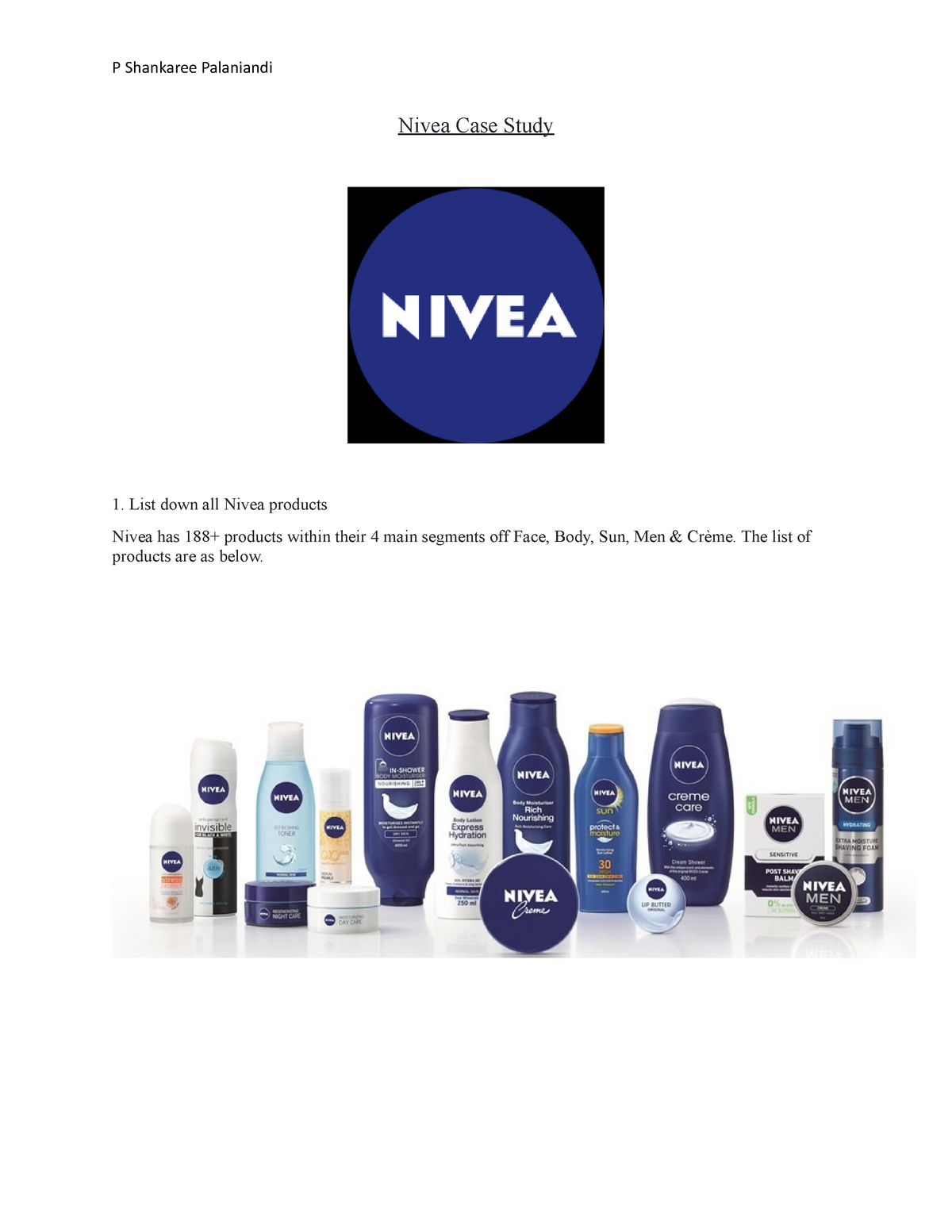 conclusion of nivea case study