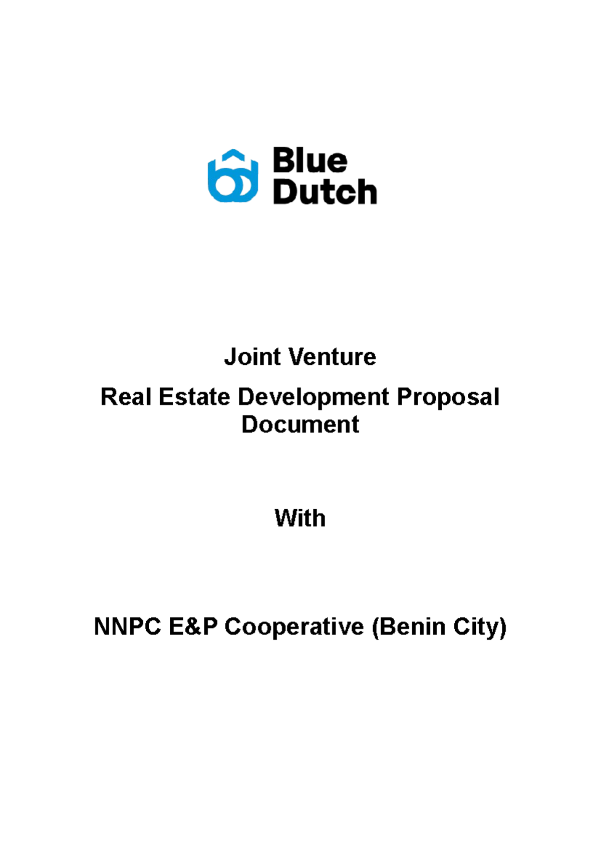 Business Proposal Document Revised - Joint Venture Real Estate ...