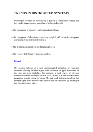 Case Study of a Distributed Operating System - Case Study of a ...