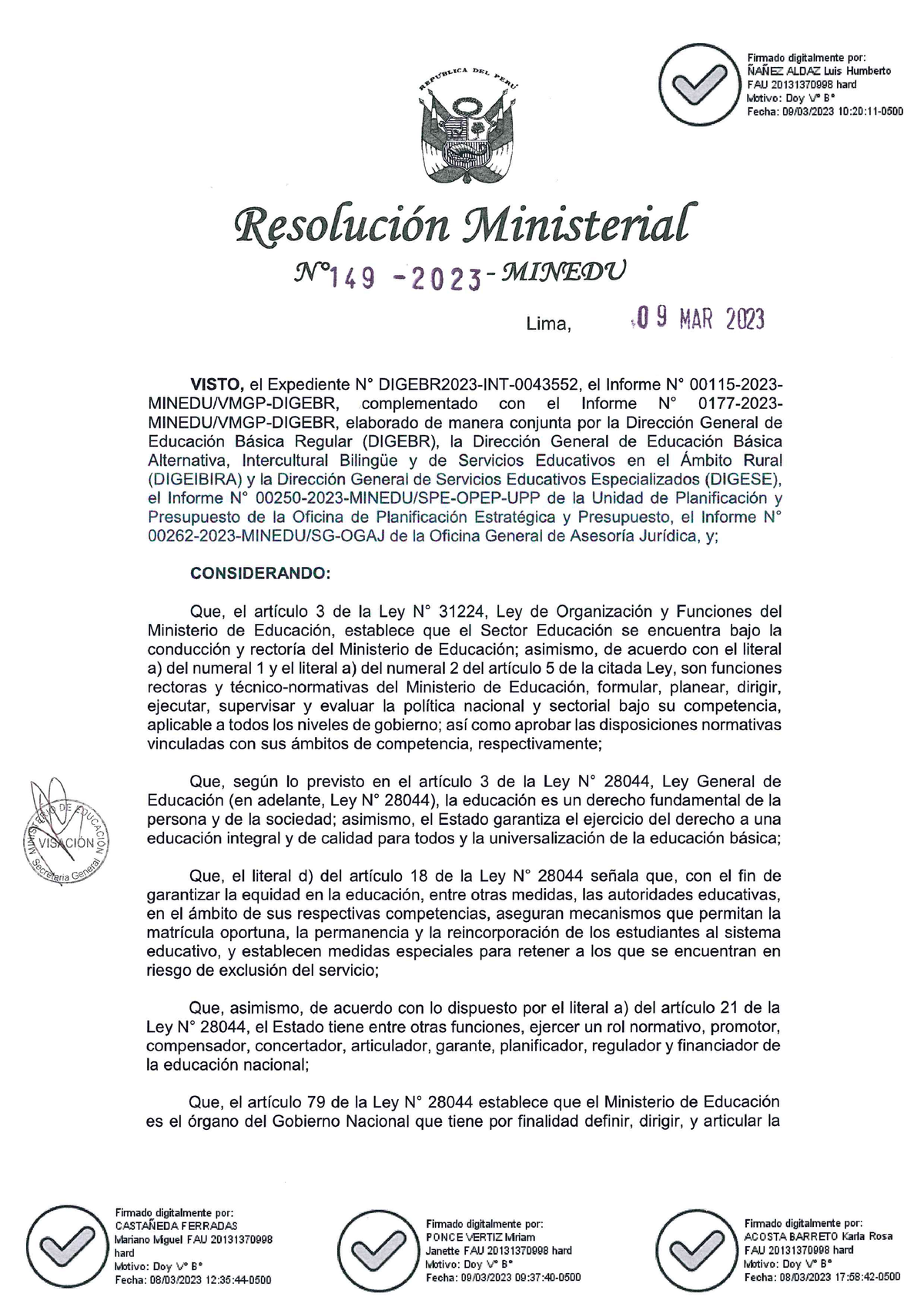 Rm N Minedu Proyecto De Investigacion Anexo N Modificaci N De Los Numerales