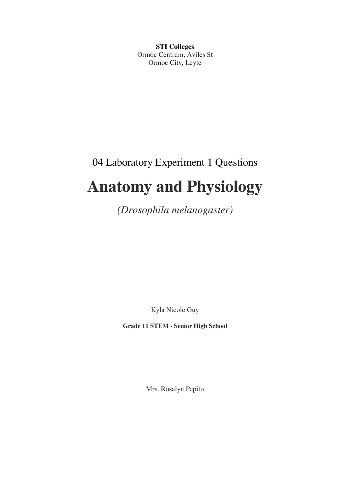 Anatomy And Physiology - Science, Technology, And Society Geed 10083 