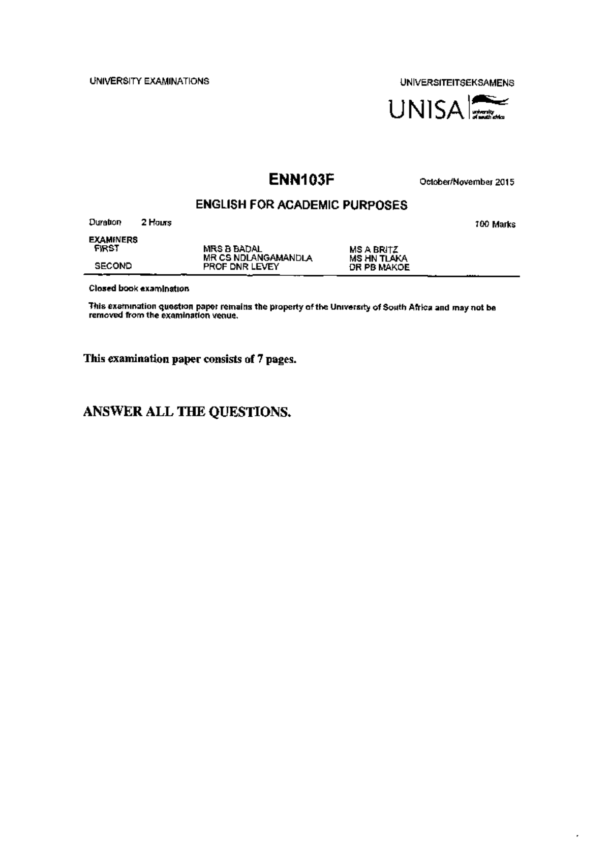 Enn-octnov-2015 - In this section you are given two essay topics and ...