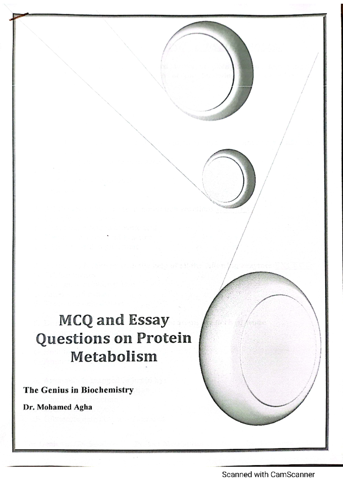 MCQ Protein Metabolism - Physiology Pathology - Studocu