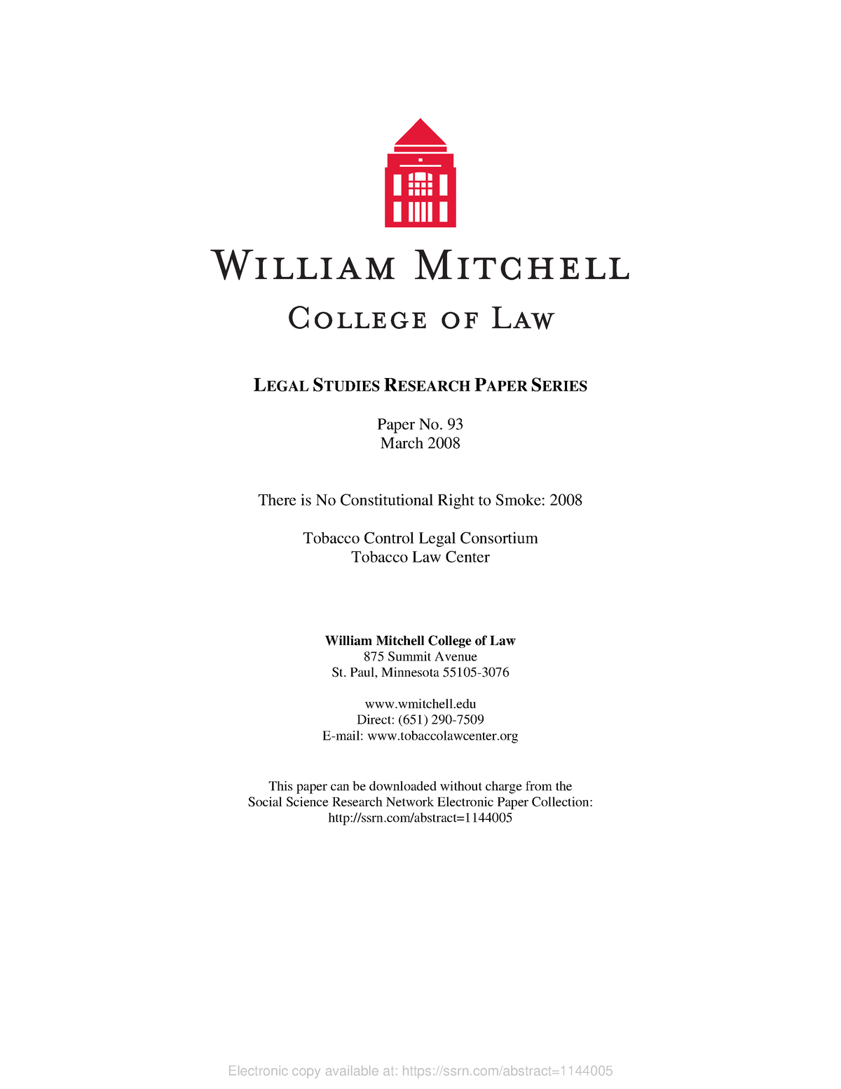 law school legal studies research papers series