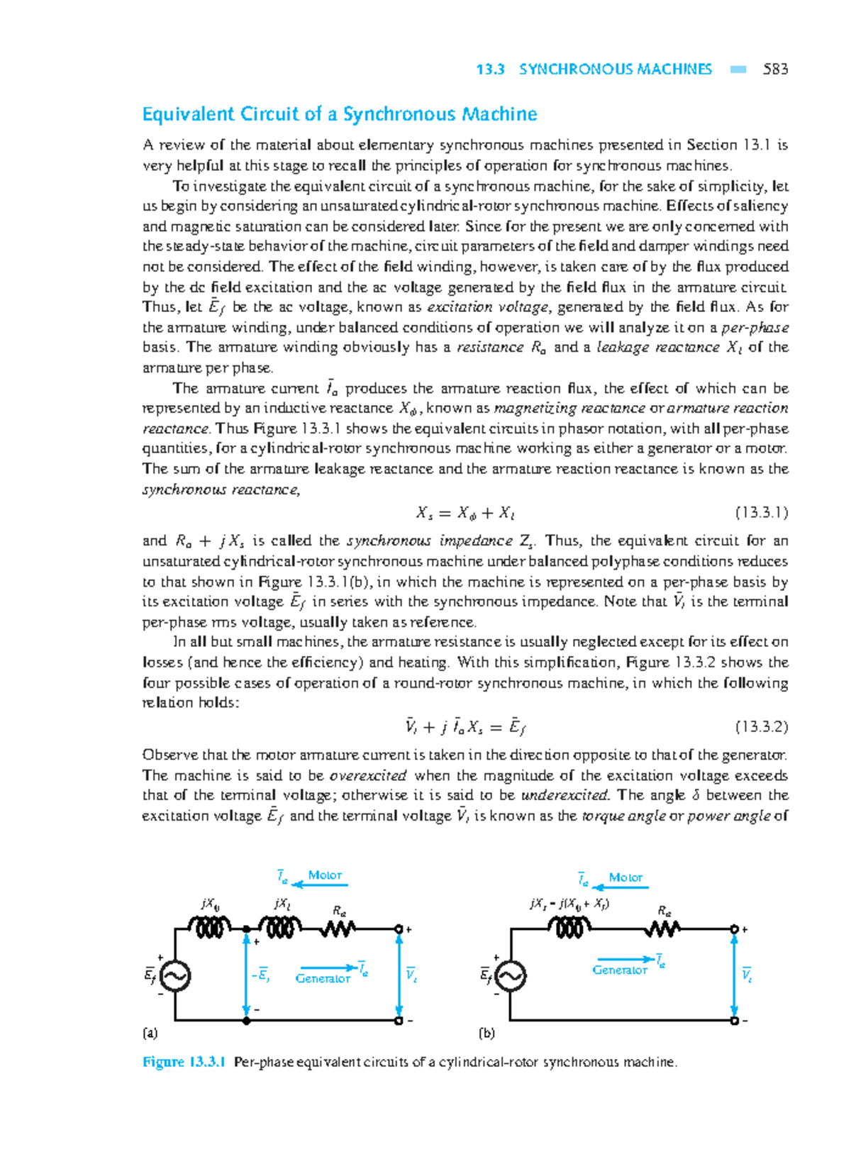 Electrical IMP Notes-59 - 13 SYNCHRONOUS MACHINES 583 Equivalent ...