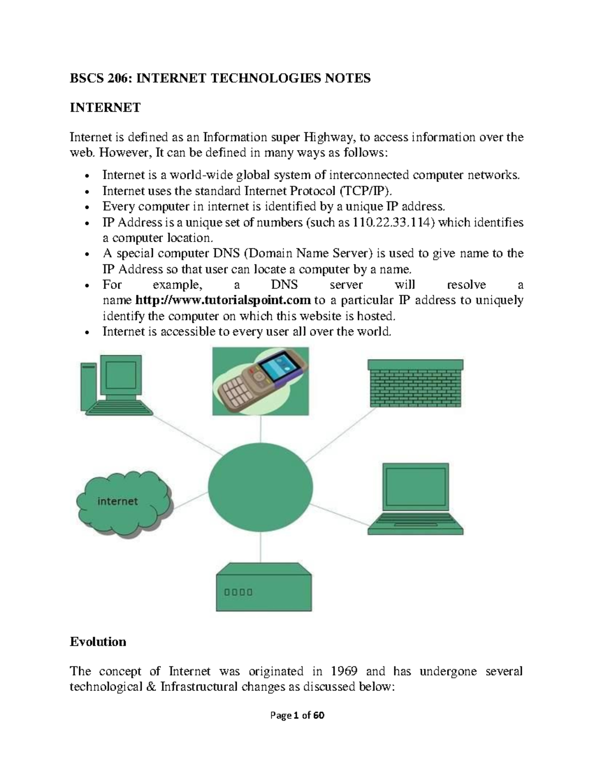 Internet Technologies Notes MAY- August - BSCS 206: INTERNET ...