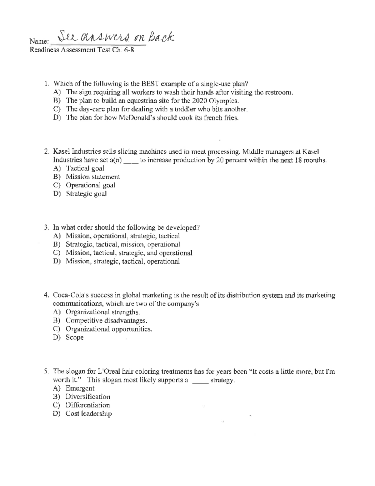 RAT6-8answers - stuff - BIOL-111-07X - Studocu