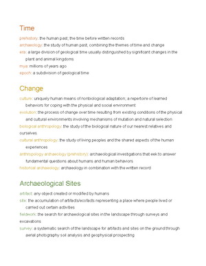 Chapter 1 Principles of Archaeology - prehistory the human past ...
