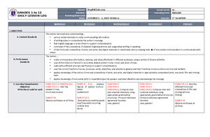 DLL Mapeh 6 Q1 W6 - Learners Material - GRADES 1 To 12 DAILY LESSON LOG ...