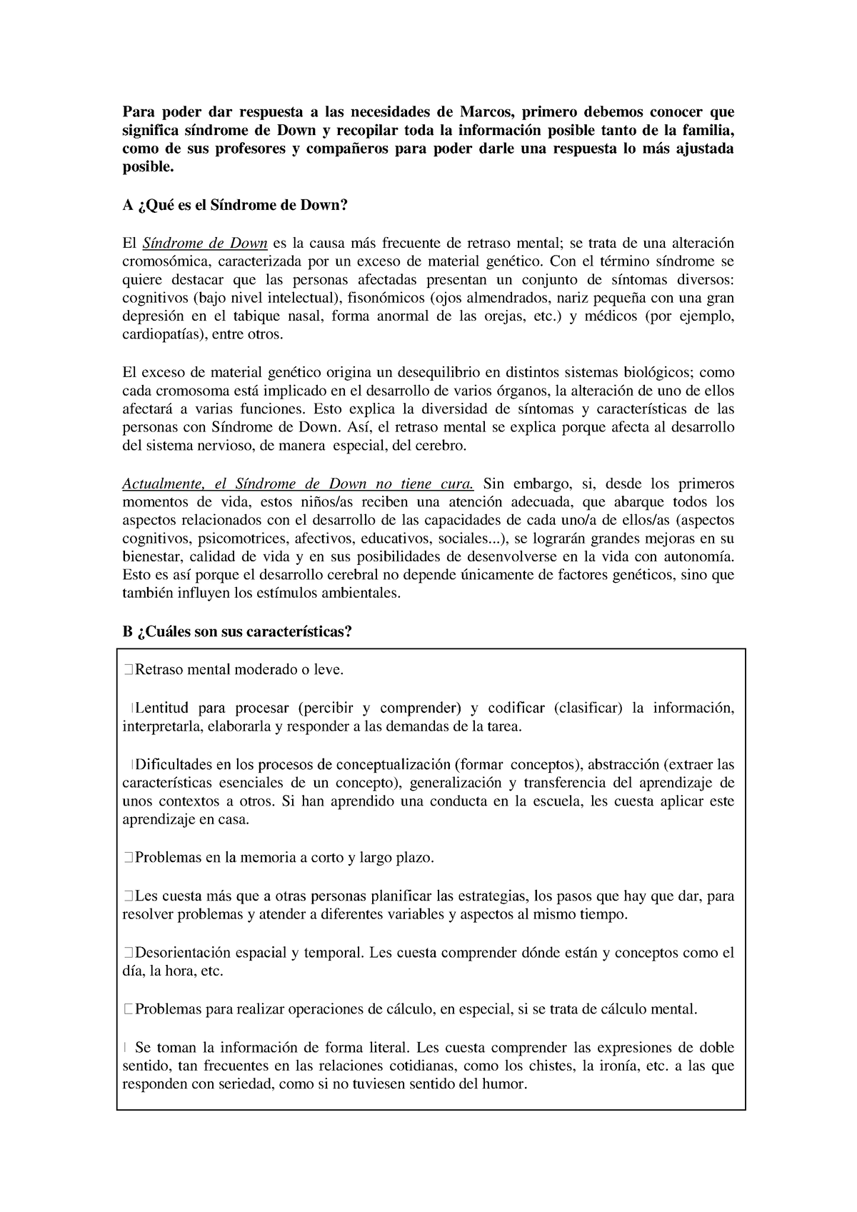 Intervenci N-1 - Para Poder Dar Respuesta A Las Necesidades De Marcos ...