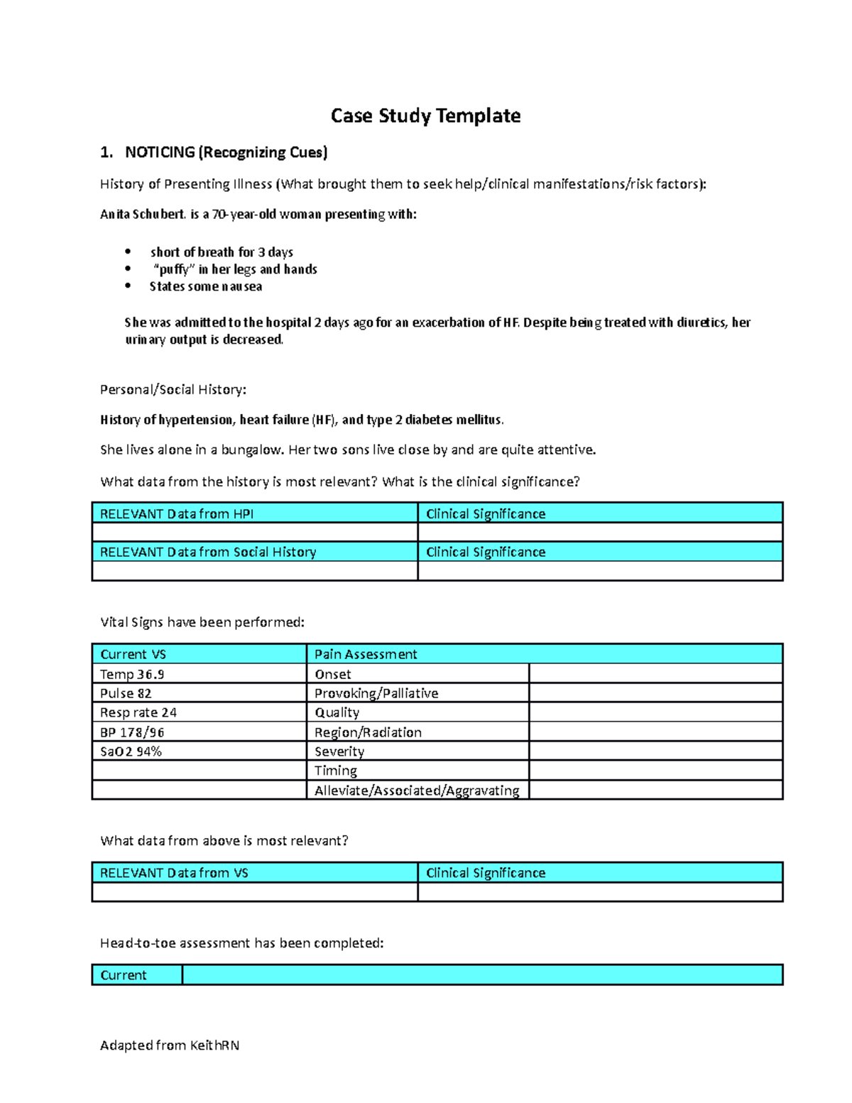 Case Study GU - Case Study Template 1. NOTICING (Recognizing Cues ...