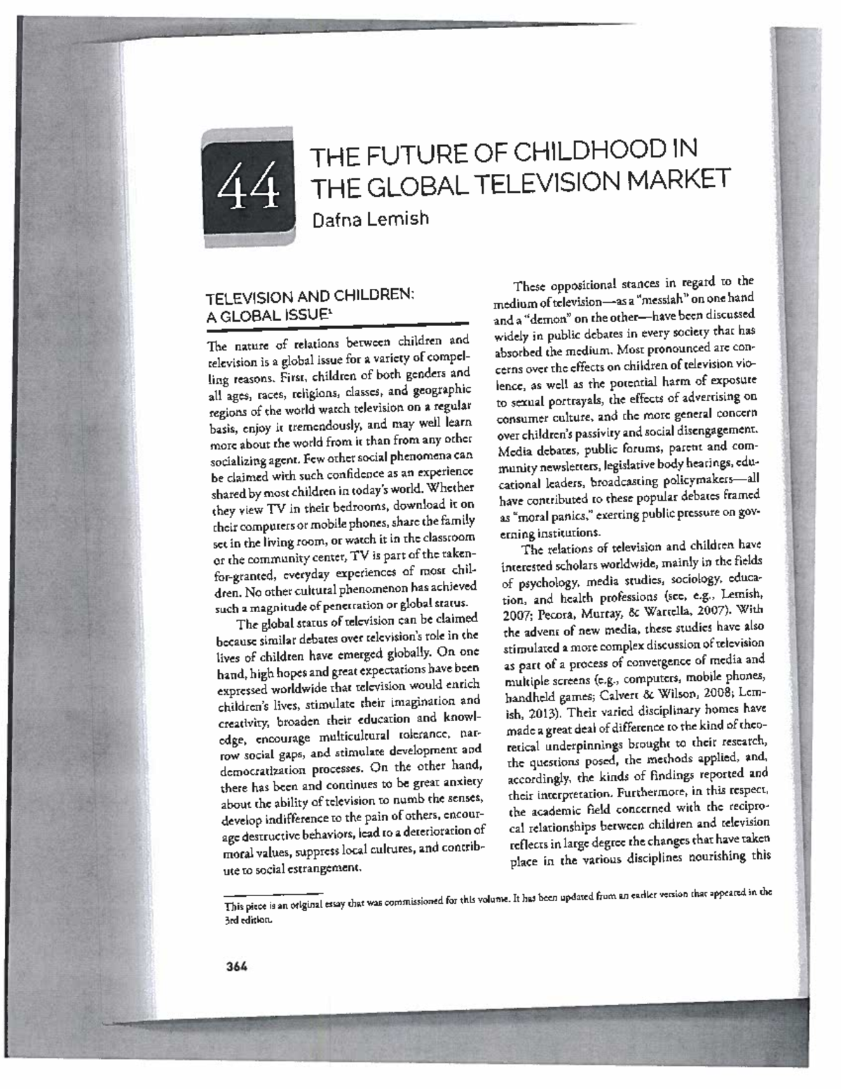 The Futureof Childhood - .4- Pr THE FUTURE OF CHILDHOOD IN THE GLOBAL ...