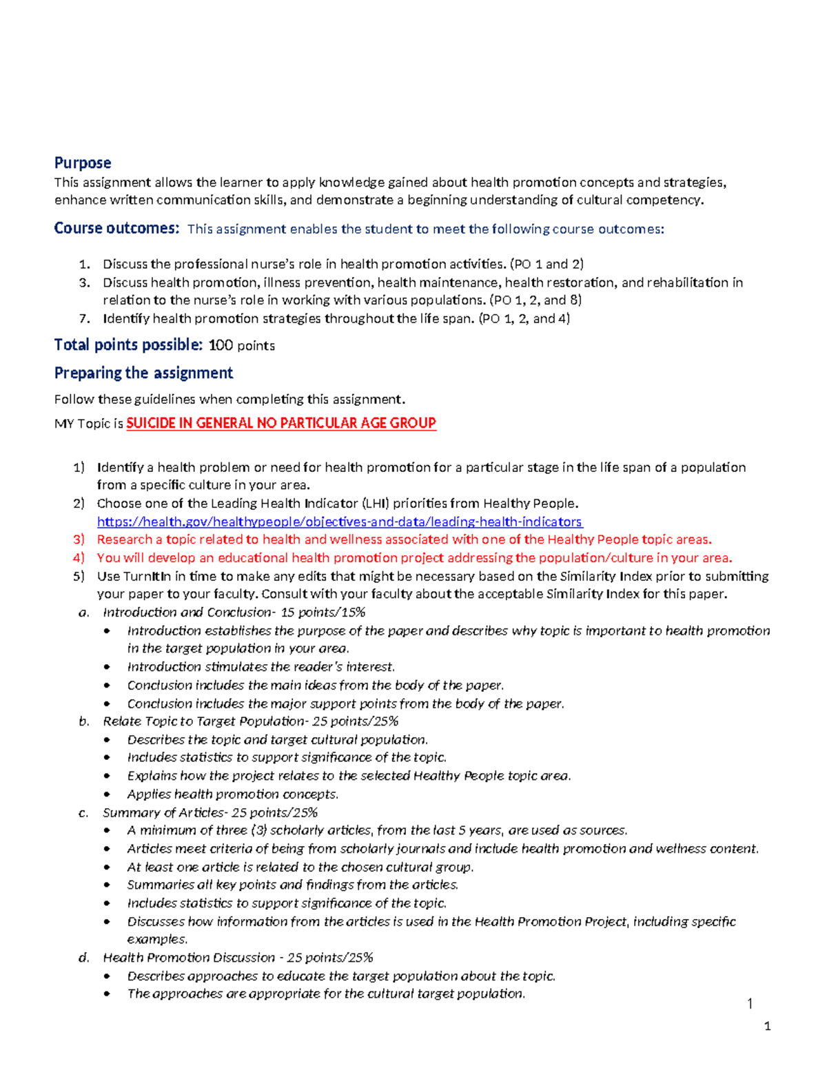 RUA Paper - Assignment on RUA - 1 Purpose This assignment allows the ...