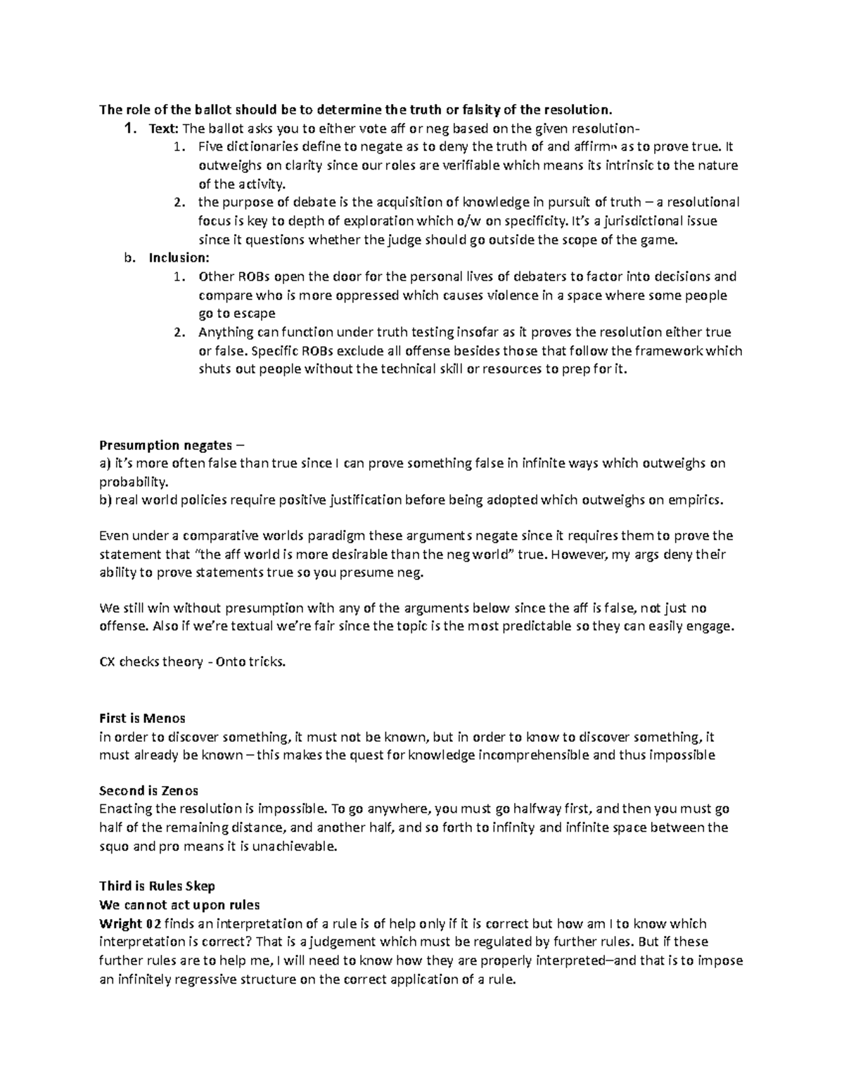 Strake RR 2 Case - The role of the ballot should be to determine the ...