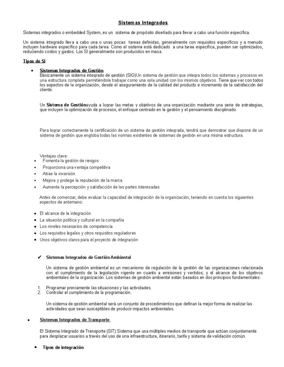 2. Sistemas Integrados - Sistemas Integrados Sistemas integrados o ...
