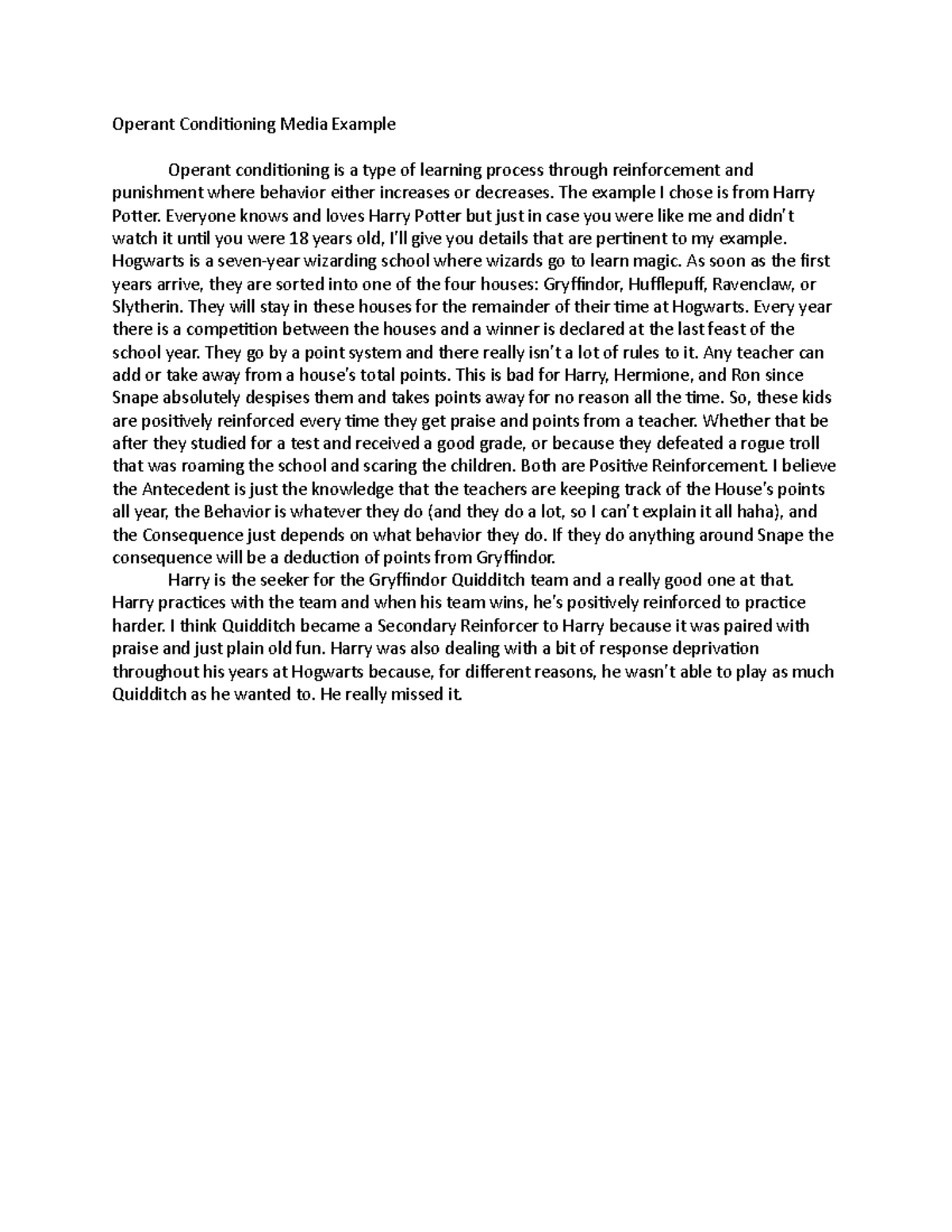 Operant Conditioning Media Example - Operant Conditioning Media Example ...