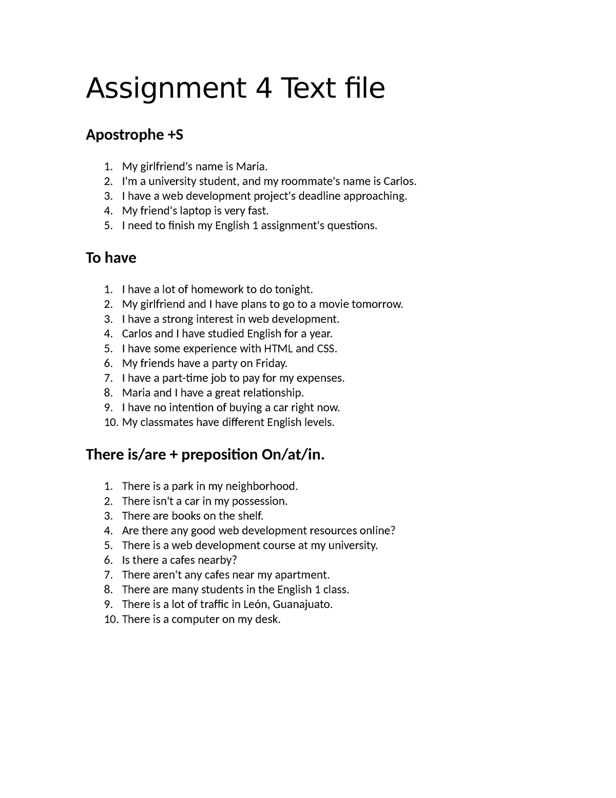 assignment 4 text file