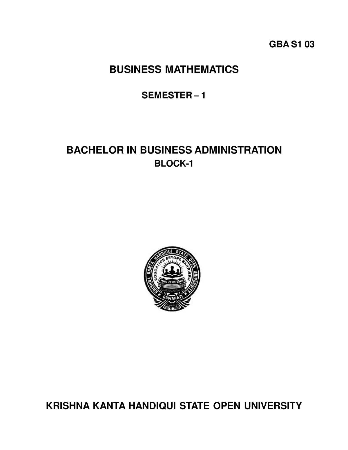 BBA S1 03 (Block 1) - PRINCIPLES OF MANAGEMENT AND ORGANISATIONAL ...