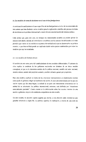 Los modelos de toma de desiciones (Graham Allison) - ix. Los modelos de  toma de decisiones en el - Studocu