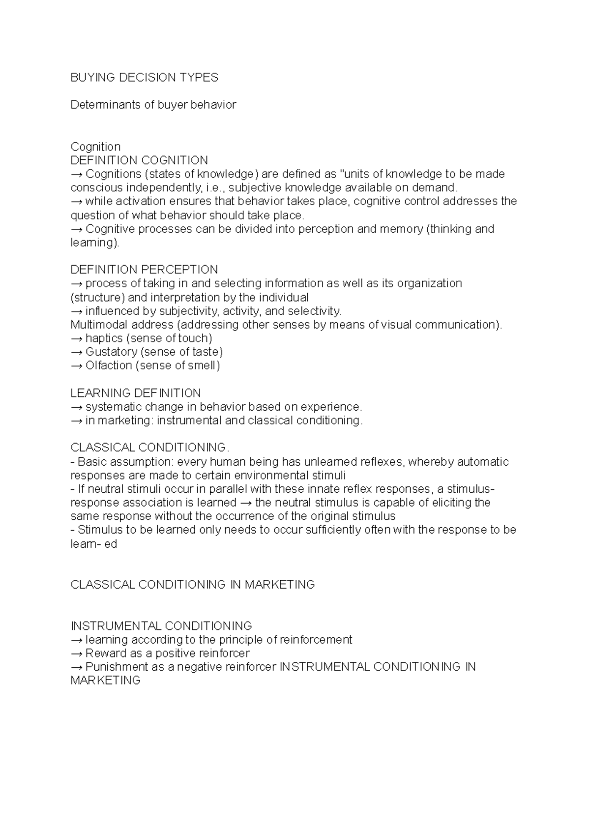 Buying Decision Types - BUYING DECISION TYPES Determinants of buyer ...