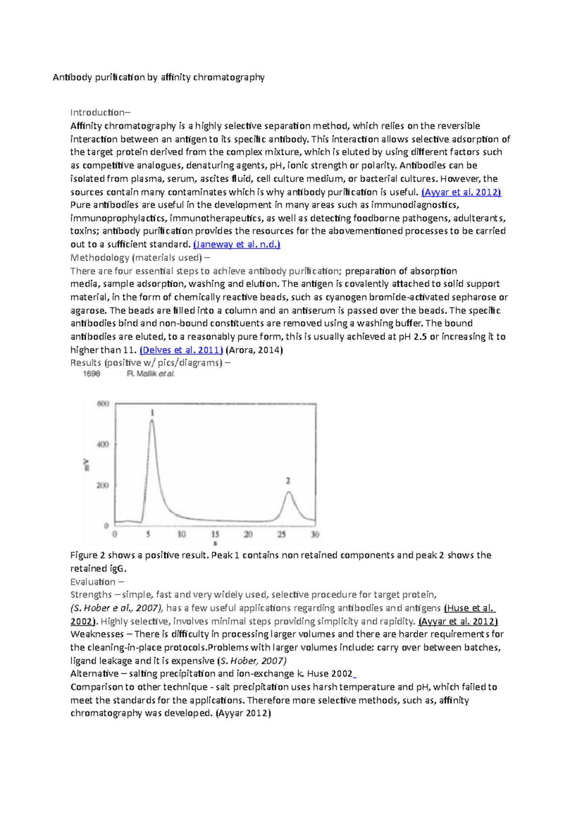 2) Antibody purification by affinity chromatography Antibody purification by affinity Studocu