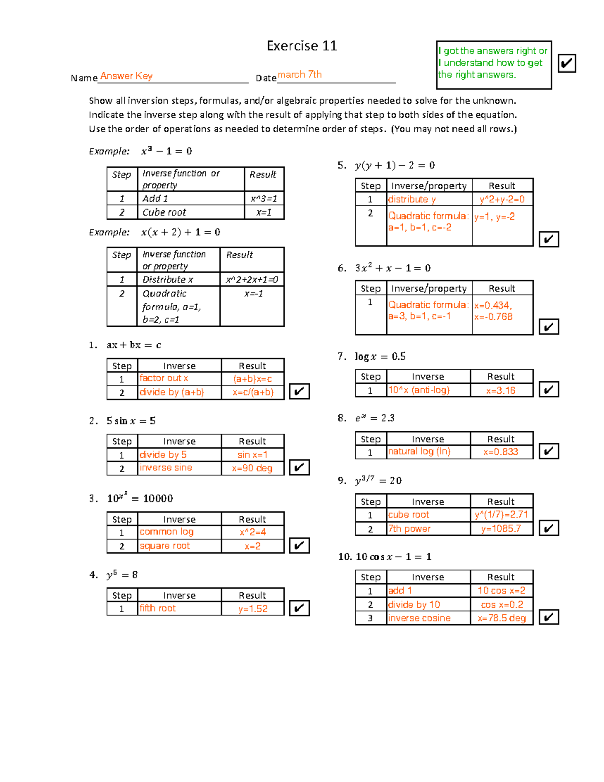 assignment correction form