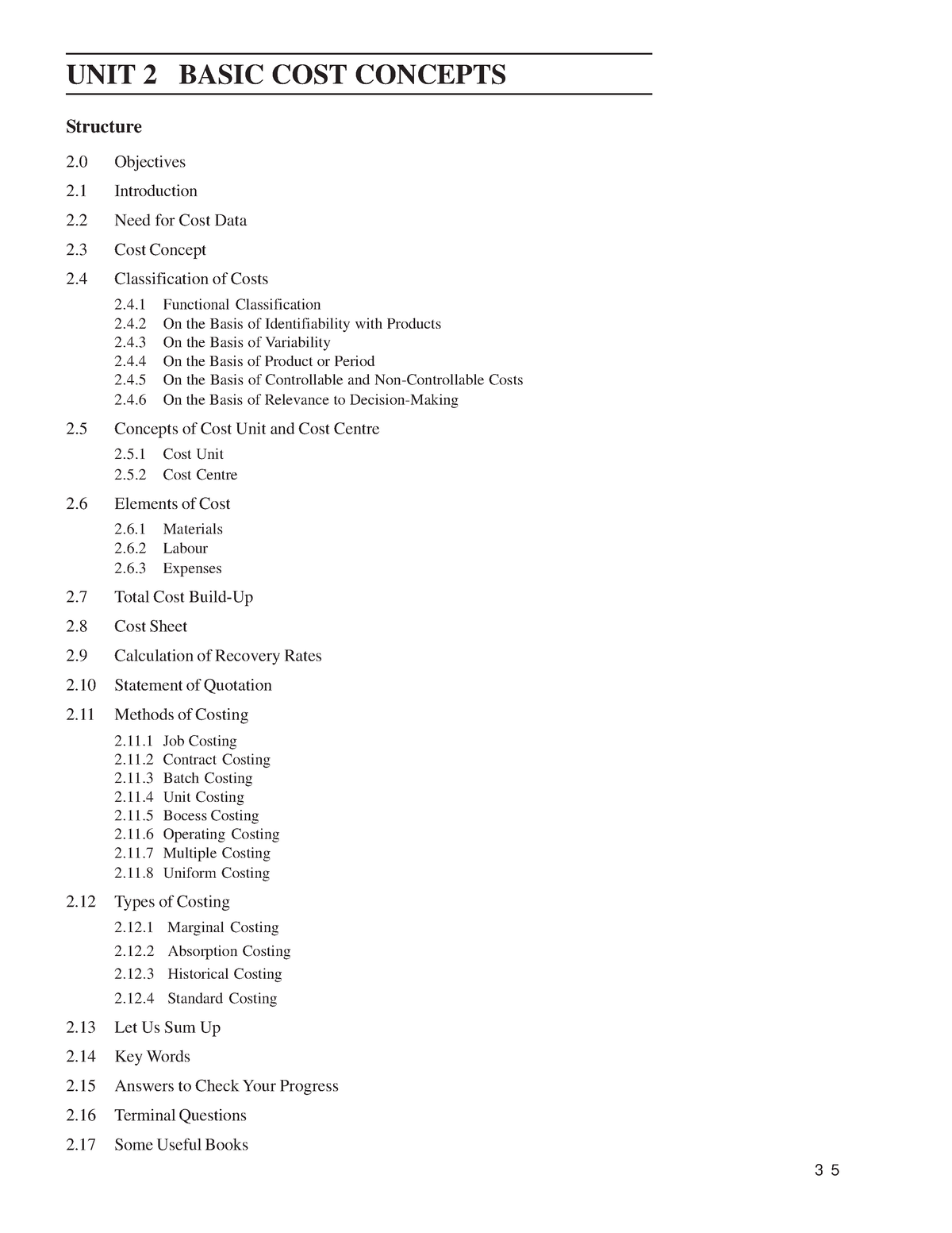 Unit-2 - Its Lecture Notes - Basic Cost Concepts UNIT 2 BASIC COST ...