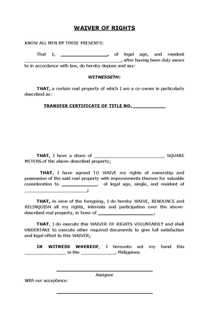 Answer Draft for Legal Forms - Republic of the Philippines REGIONAL